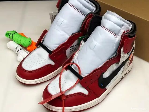 MaikeSneakers The Ten Off-White Retro Air 1 Chicago Jordan AA3834-101 0408